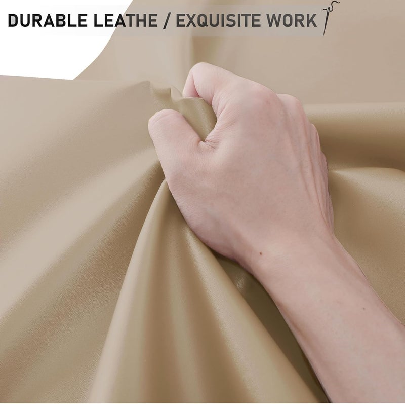 YAFLC Self Adhesive Leather Repair Tape Kit, 4"x 63" Leather Repair Patch for Furniture, Leather Repair Patch for Car seat, Sofas, Couch, Boat Seat Khaki - Image 2